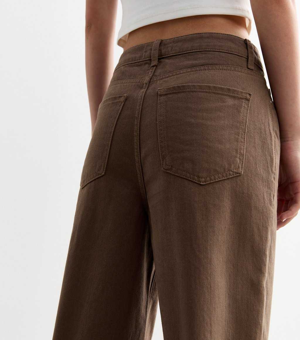 Brown Wide-Leg Jeans